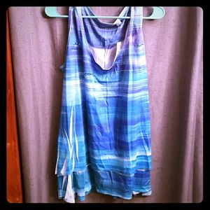 🛍Shirt turquoise,blue white w bling Avenue